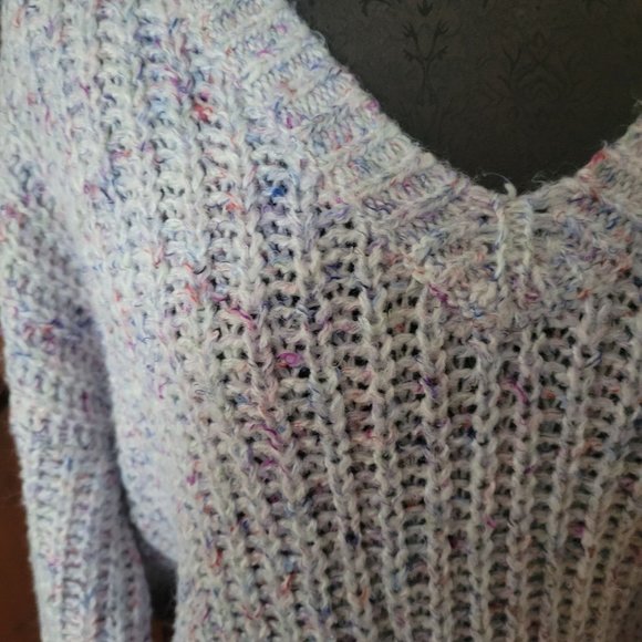 Torrid Womens Multicolor Speckled Knit V-Neck Sweater Size 1 - Picture 2 of 9